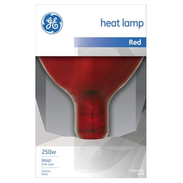 Current GE Lighting 37771 250W Red Infrared Heat Reflector Light Bulb - Pack Of 6 252809